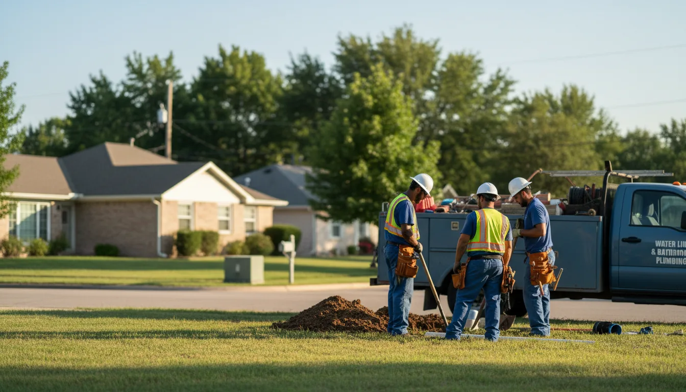 Residential water line and bathroom plumbing service in Dundee, OH